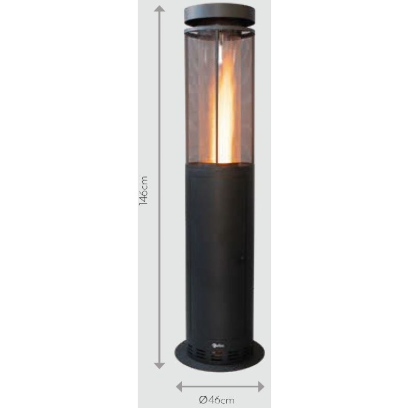 Aquecedor Exterior a Pellets Redondo Médio Delba