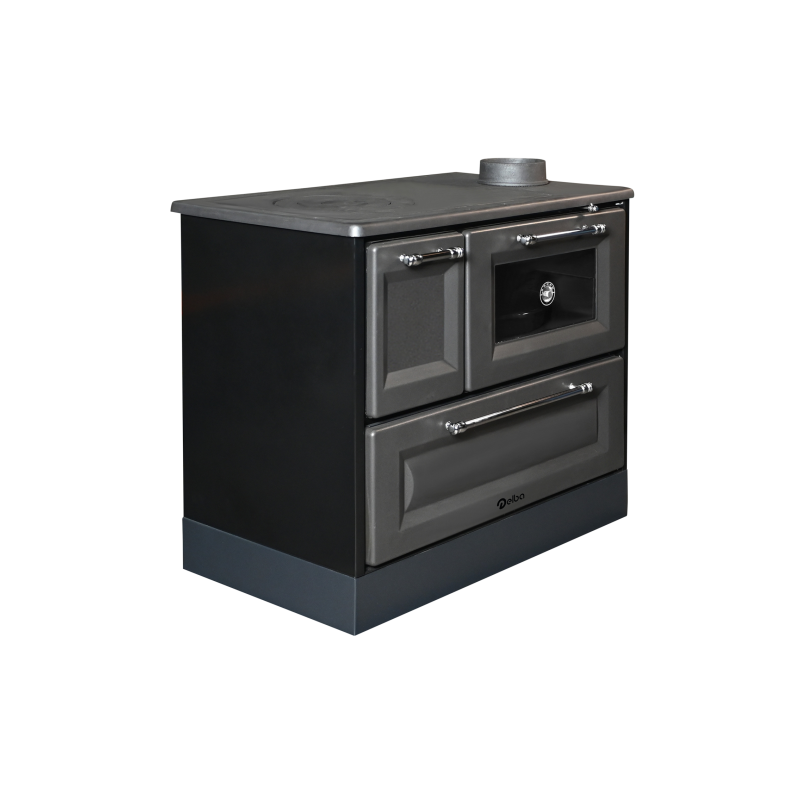 Fogão a Lenha com Forno Califórnia Preto Delba