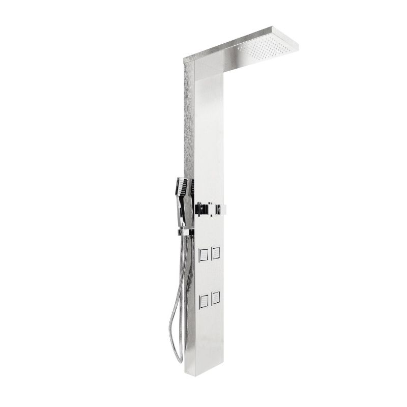 Coluna Hidromassagem Quadra Inox Cromo