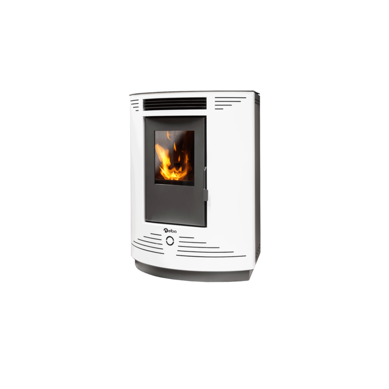 Salamandra a Pellets de Canto Ibiza 9 kW Branco Delba