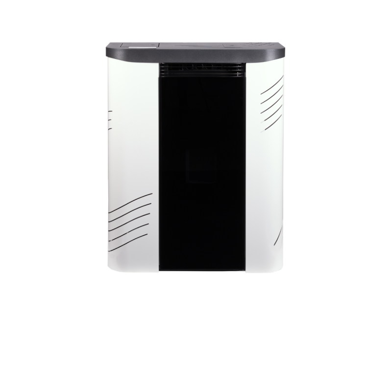 Salamandra a Pellets Ar Quente Slim Cristal Metlor