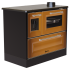 Fogão a Lenha com Forno Boston Preto Delba