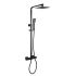 Monocomando Base Com Rampa Quadrado Preto Longa