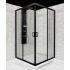 Cabine de Base Duche TM Square Preto Vidro Liso