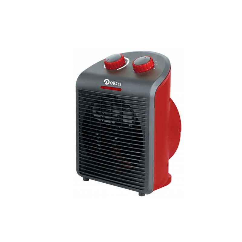 Termoventilador Vertical Vermelho e Preto Delba