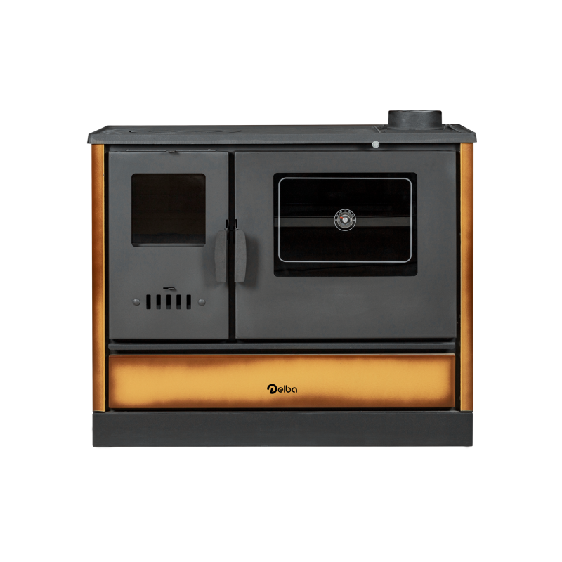 Fogão a Lenha com Forno Detroit Caramelo Delba