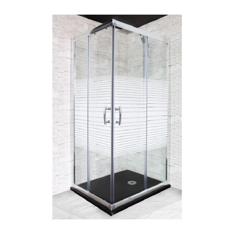 Cabine de Base Duche Gold Vidro Serigrafado