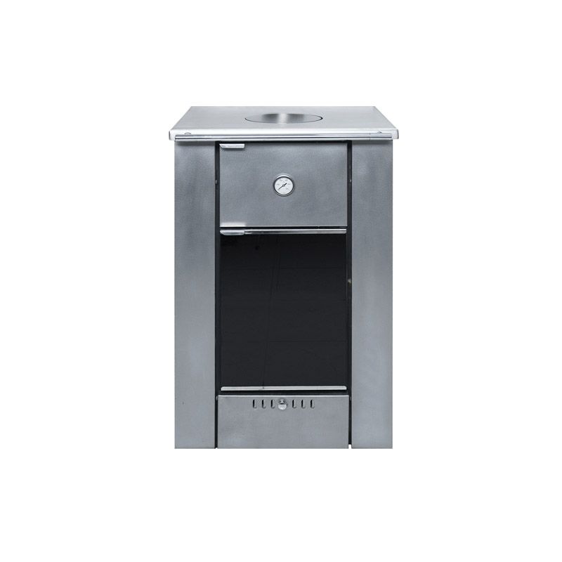 Salamandra Frontal a Lenha Inox