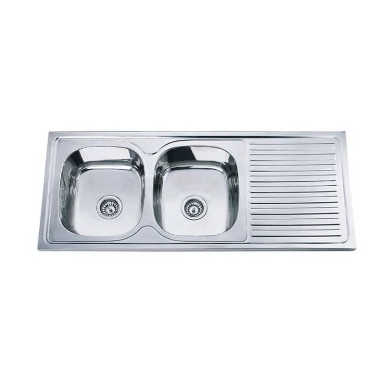 Banca Inox Encastrar 2 Pias 120