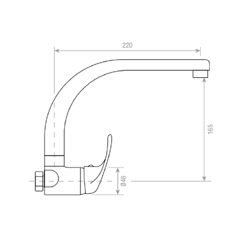 Torneira de Parede GROVE B/S Cromada