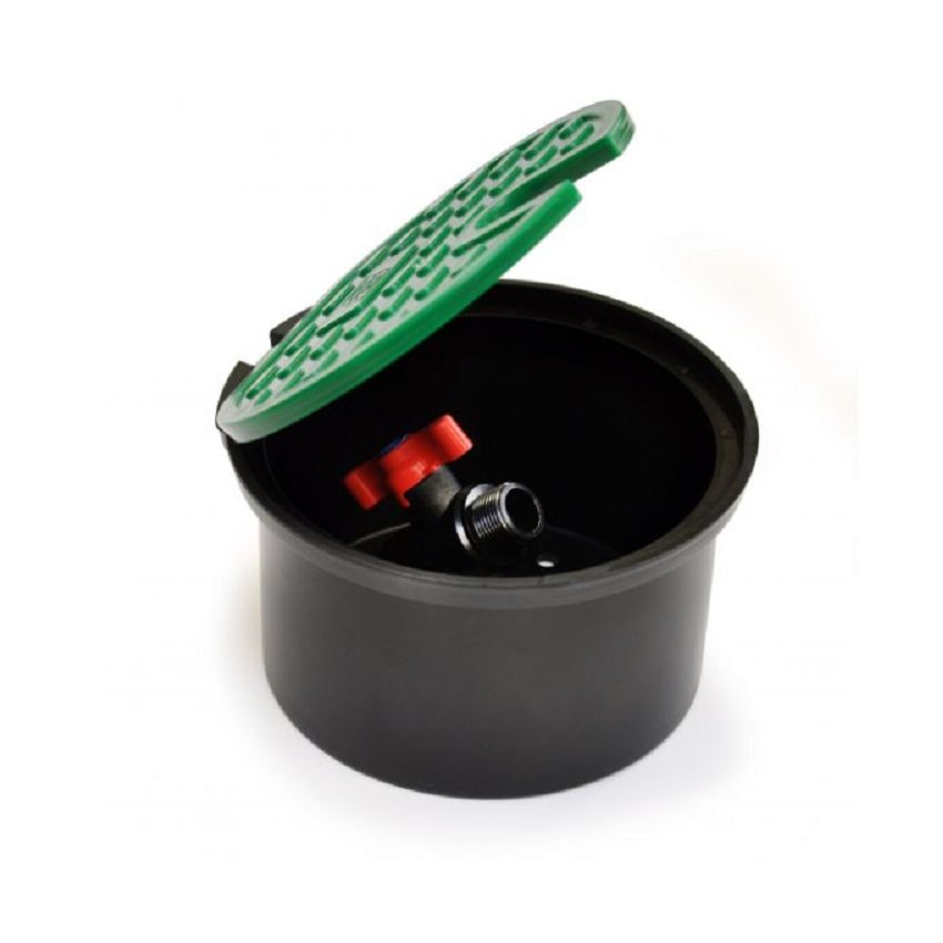 Caixa de Jardim Redonda com Válvula 3/4