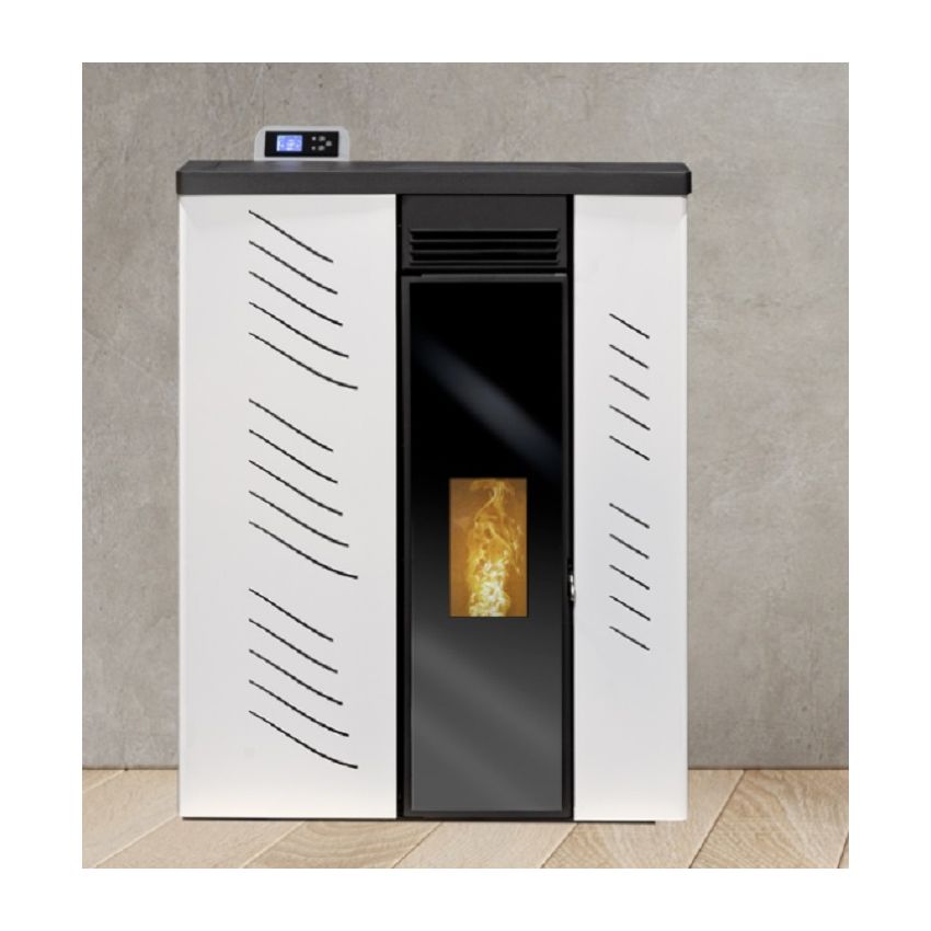 Salamandra a Pellets Ar Quente Slim Cristal