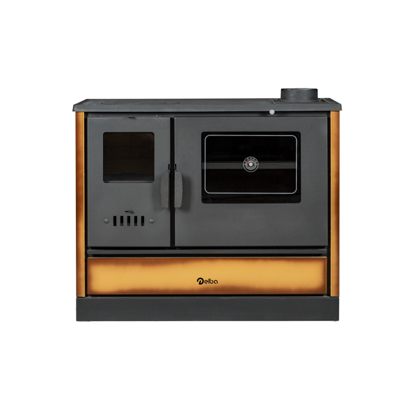 Fogão a Lenha com Forno Detroit Caramelo Delba