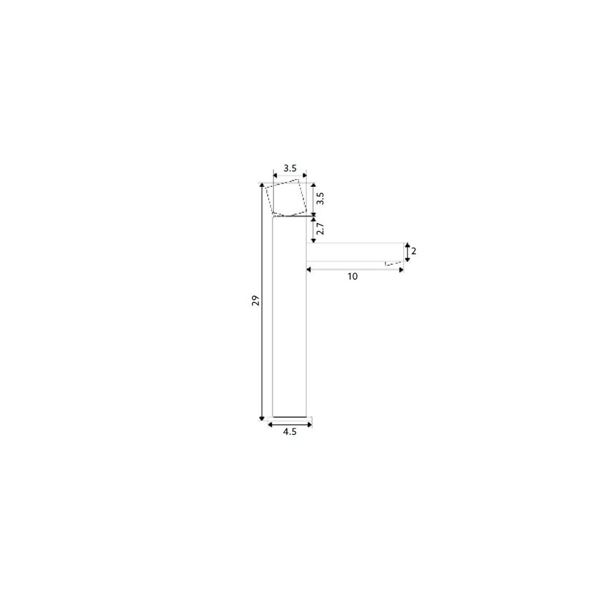 Monocomando Lavatório com Aumento Quadrado