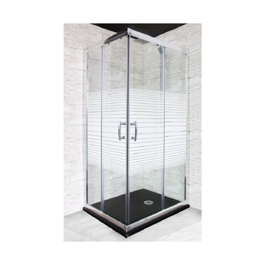Cabine de Base Duche Gold Vidro Serigrafado