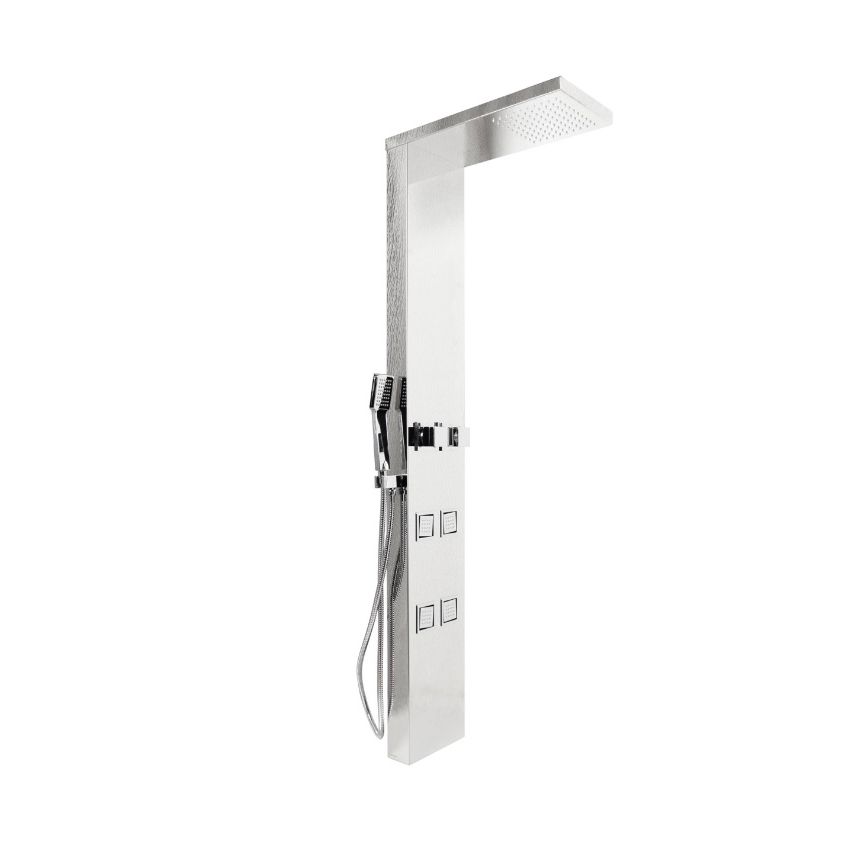 Coluna Hidromassagem Quadra Inox Cromo