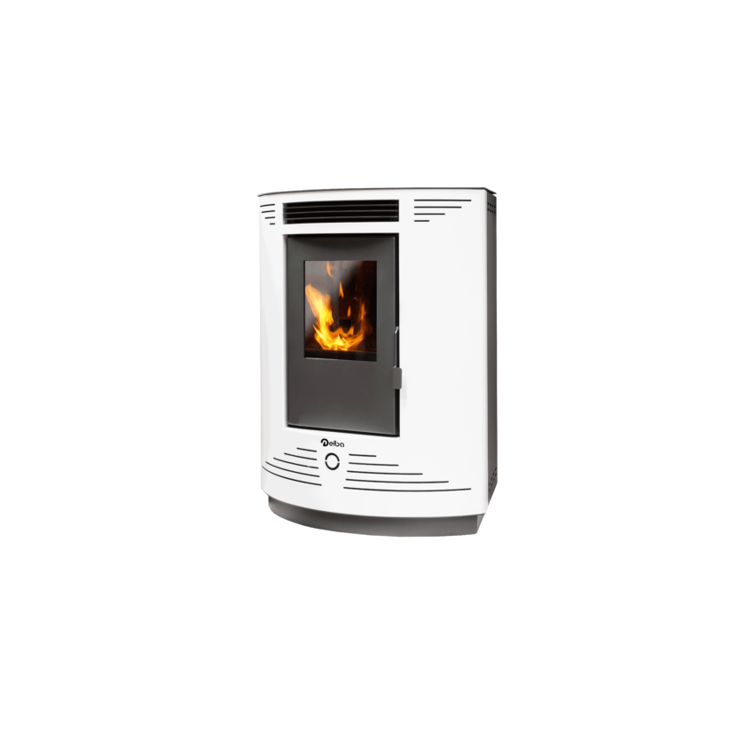 Salamandra a Pellets de Canto Ibiza 9 kW Branco Delba
