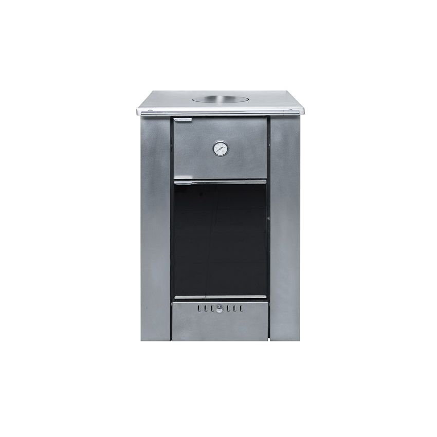Salamandra Frontal a Lenha Inox