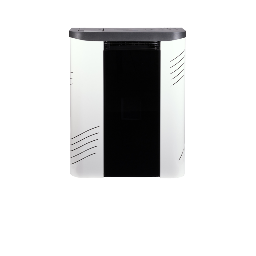 Salamandra a Pellets Ar Quente Slim Cristal Metlor