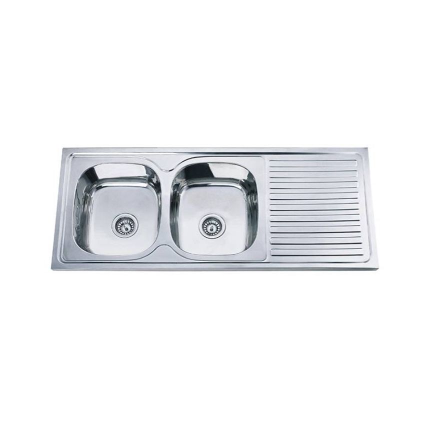Banca Inox Encastrar 2 Pias 120
